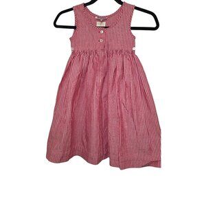 VTG Heimatwerk Girl Gram Core Fary Tale Red & White Striped Sleeveless Dress Siz